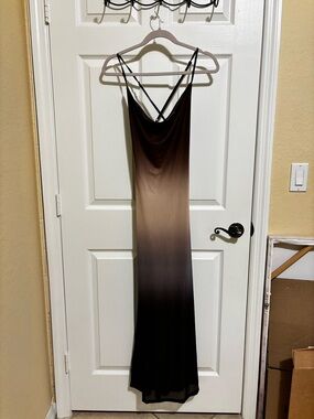 Women’s Ombre Slip Dress — Brown to Black